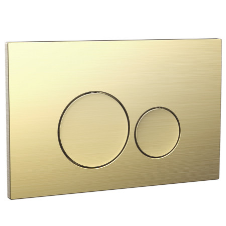 Scudo Round Brushed Brass Dual Flush Button