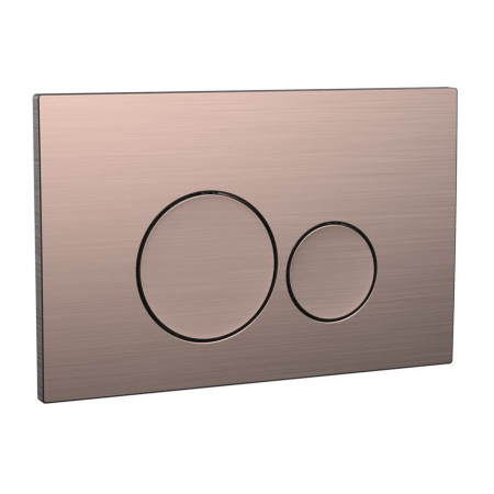 Scudo Round Brushed Bronze Dual Flush Button