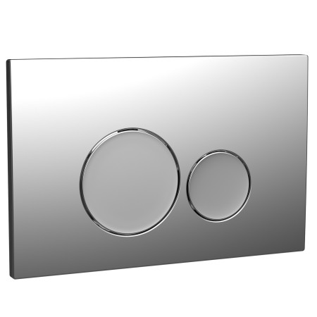Scudo Round Chrome Dual Flush Button