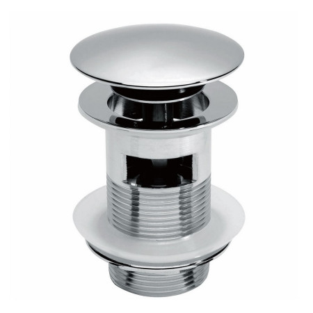 WASTE92 Scudo Round Dome Slotted Sprung Basin Waste in Chrome (1)