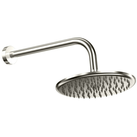 Scudo Round Shower Arm and Head in Brushed Nickel