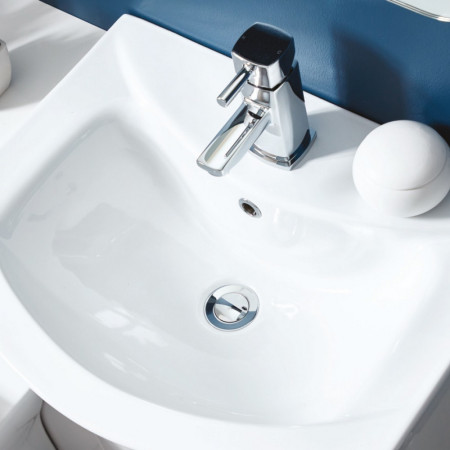 WASTE100 Scudo Round Slotted Flip Top Basin Waste in Chrome Lifestyle