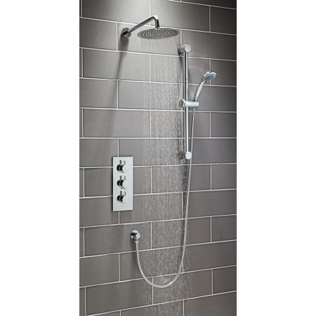 CONCEALED004/RISERKIT002/WALLARM002/SH002/OUT002 Scudo Round Thermostatic Shower Set Four (1)