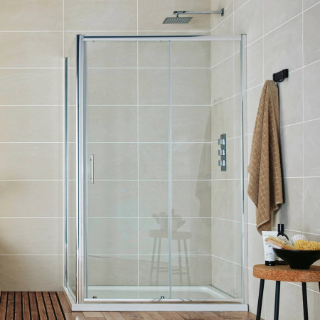 Scudo S6 1600mm Sliding Shower Door in Chrome
