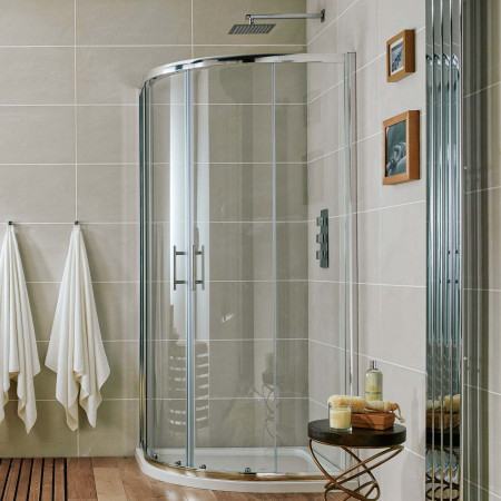 Scudo S6 900mm Double Door Quadrant Shower Enclosure in Chrome