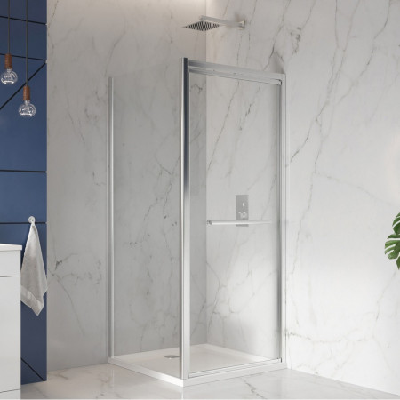 SCUD760INFOLD Scudo S8 760mm Infold Shower Door in Chrome (1)