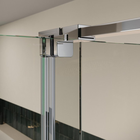 MO-DOOR-1600/MO-DOORPACK-CHROME Scudo S8 Momentum 1600mm Chrome Sliding Wetroom Panel Stabilising Bar