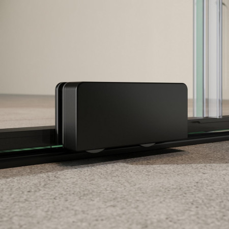 MO-DOOR-1400/MO-DOORPACK-BLACK Scudo S8 Momentum 1400mm Matt Black Sliding Wetroom Panel Roller Mechanism