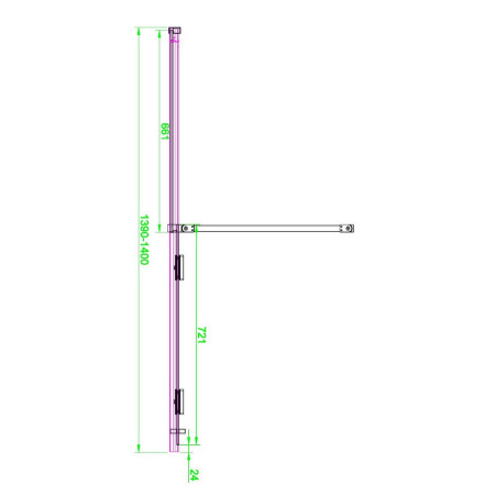 MO-DOOR-1400/MO-DOORPACK-BRONZE Scudo S8 Momentum 1400mm Brushed Bronze Sliding Wetroom Panel Dimensions