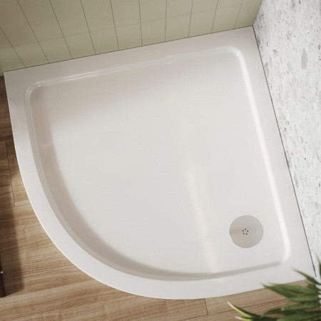 900-900-QUAD-WTE Scudo Shires 900mm Quadrant White Shower Tray Lifestyle