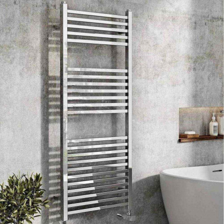 Scudo Simona 1200 x 500mm Designer Towel Radiator in Chrome