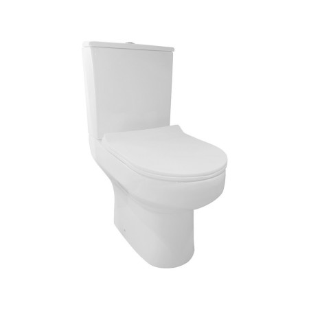 Scudo Spa Rimless Open Back Pan with Cistern & Soft Close D Shape Seat