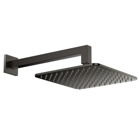 Scudo Square Shower Arm and Head in Gunmetal