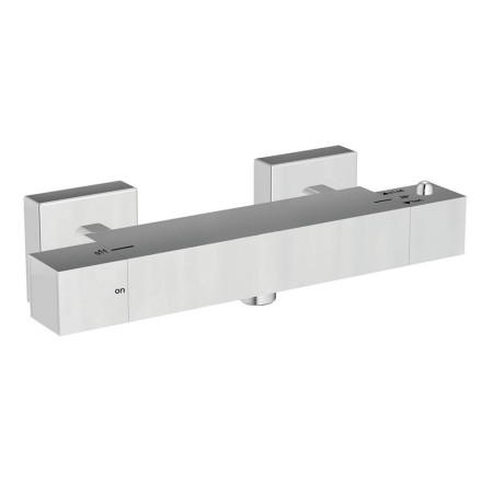 BARVALVE001/RISERKIT001 Scudo Square Thermostatic Shower Set Two (2)