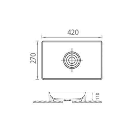 COUNTERTOP-001 Scudo Stance White 420mm Countertop Basin (4)