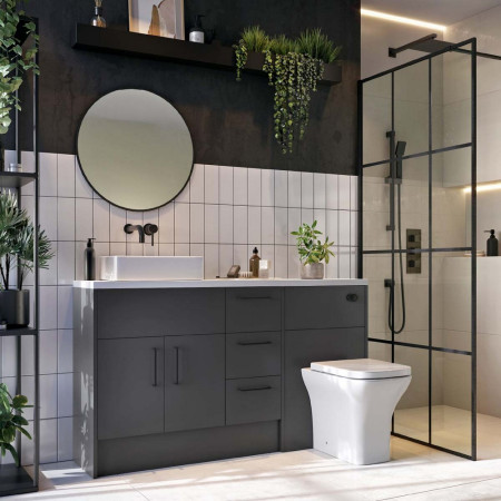 COUNTERTOP-001 Scudo Stance White 420mm Countertop Basin Lifestyle