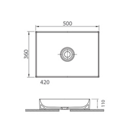 COUNTERTOP-002 Scudo Stance White 500mm Countertop Basin (4)
