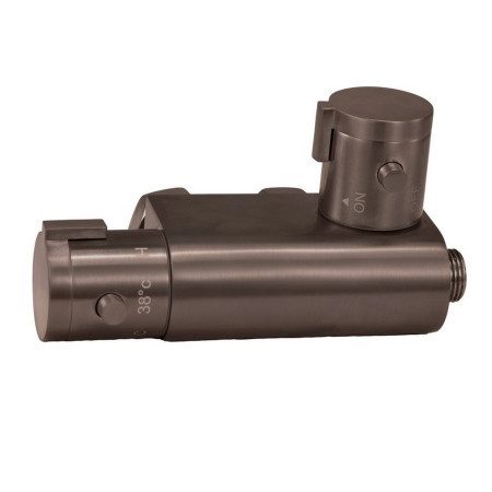 Scudo Thermostatic Douche Vertical Valve in Brushed Bronze