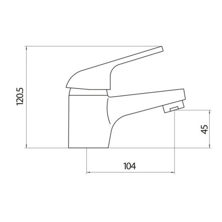 TAP062 Scudo Tidy Bath Filler in Chrome Line Drawing