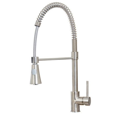 NICK38 Scudo Tirare Brushed Nickel Kitchen Tap with Pull Out Spray (1)