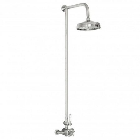 SHOWER005 Scudo Traditional Chrome Rigid Riser Shower with Fixed Head (2)