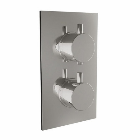 CONCEALED002 Scudo Twin Rounded Handle Concealed Shower Valve in Chrome (1)