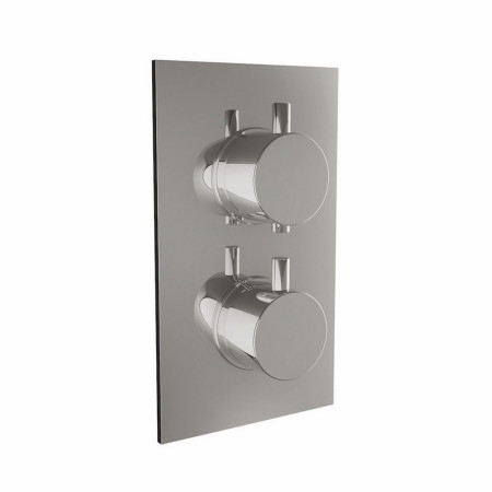 CONCEALED006 Scudo Twin Rounded Handle Concealed Shower Valve with Diverter in Chrome (1)