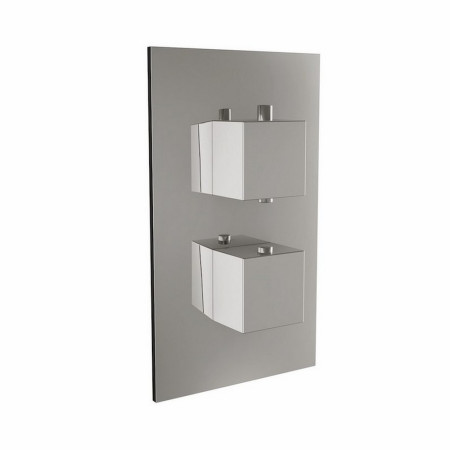 CONCEALED001 Scudo Twin Squared Handle Concealed Shower Valve in Chrome (1)