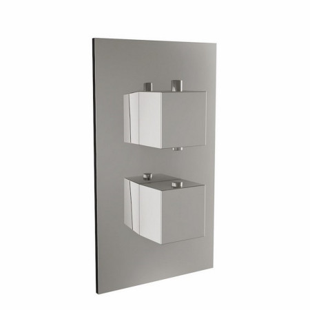 CONCEALED005 Scudo Twin Squared Handle Concealed Shower Valve with Diverter in Chrome (1)