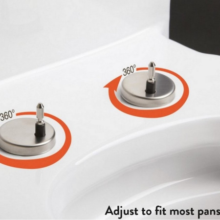 SEAT003PP Scudo Universal PP Soft Closing Toilet Seat Hinges