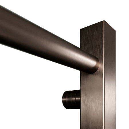 VI-16-50-BZ Scudo Vibe 1600 x 500mm Towel Radiator in Brushed Bronze Close Up