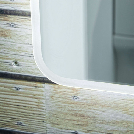 MIRROR06 Scudo Vivid Dimmable LED 700 x 500mm Mirror with Demister Pad Lighting Close Up