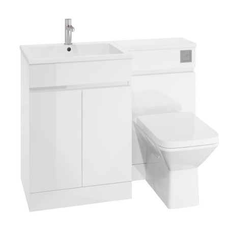 Scudo Waterguard 1100mm White Left Hand Combination Unit