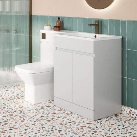 Scudo Waterguard 1100mm White Right Hand Combination Unit with Toilet Pan