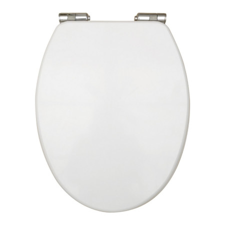 WOODSEAT001 Scudo Wooden Soft Closing High Gloss White Toilet Seat (1)