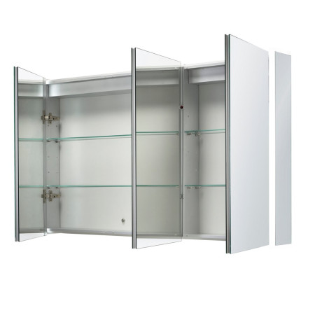 SE30994C0 Sensio Ainsley Triple Door Illuminated LED Mirror Cabinet with All Doors Open
