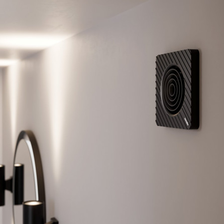 SE973980 Sensio Drax 100mm Black Wall Ventilation Fan Lifestyle