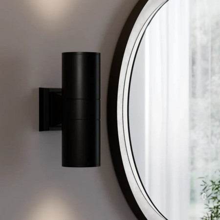 SE621980 Sensio Ember Black Bathroom Dual Projection Wall Light Lifestyle