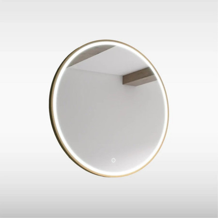 Sensio Frontier Round 800mm Brushed Brass LED Mirror