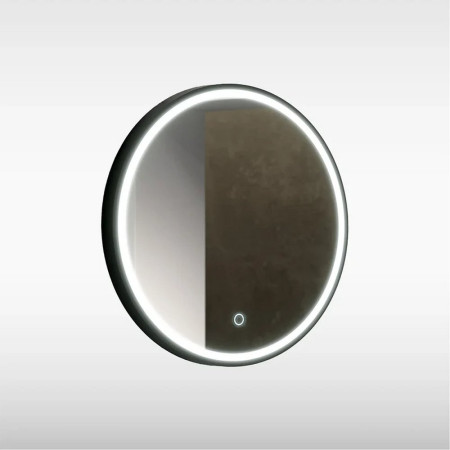 Sensio Frontier Round 800mm Matt Black LED Mirror