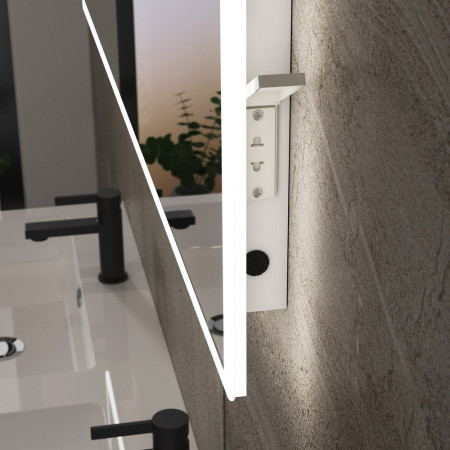 SE30746P0 Sensio Glimmer Pro 600 x 1200mm LED Illuminated Mirror with a Shaver Socket