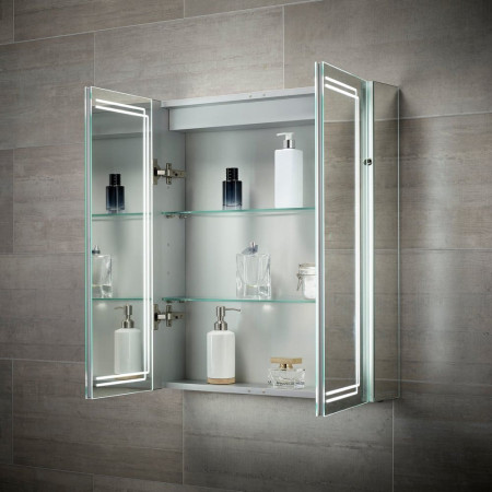 SE31394C0 Sensio Harlow Dual Lit Double Door LED Mirror Cabinet Lifestyle