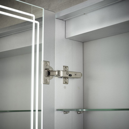 SE31194C0 Sensio Harlow Dual Lit Single Door LED Mirror Cabinet Soft Closing Hinges