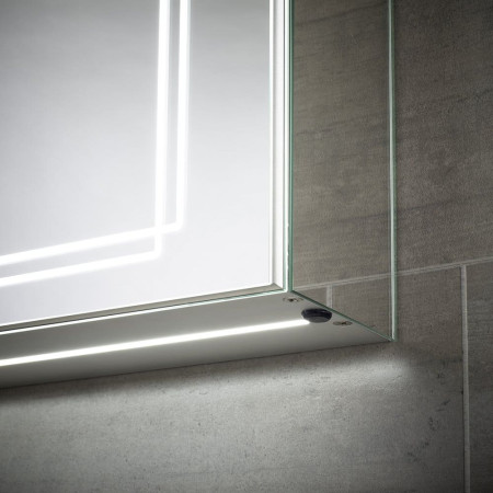 SE31394C0 Sensio Harlow Dual Lit Double Door LED Mirror Cabinet Under Cabinet Lighting