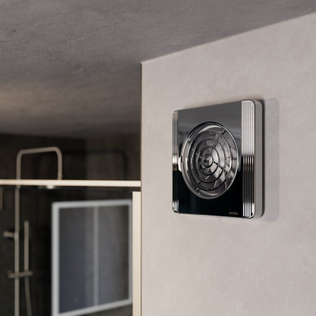 SE972910 Sensio Layci 100mm Chrome Wall Ventilation Fan Lifestyle