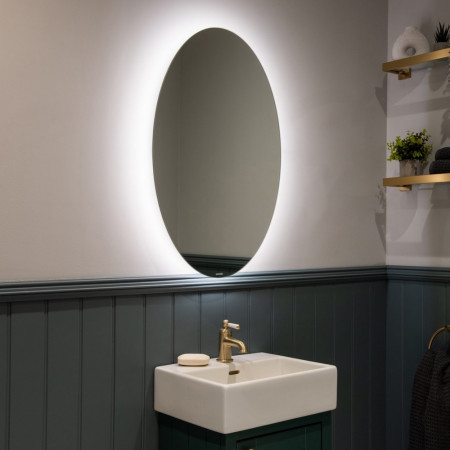 Sensio Lustro Oval Back Lit Rechargeable 700 x 500mm LED Mirror