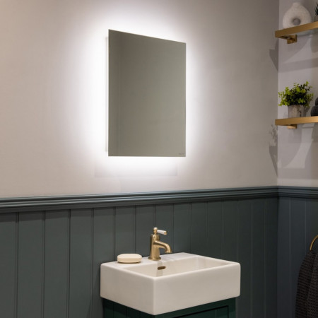Sensio Lustro Rectangular Back Lit Rechargeable 700 x 500mm LED Mirror