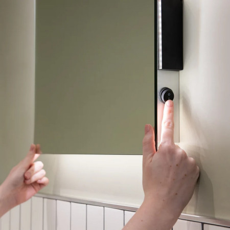 SE140049N0 Sensio Lustro Rectangular Back Lit Rechargeable 500 x 390mm LED Mirror Rocket Switch