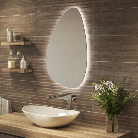 SE30717C0 Sensio Mistral Teardrop Backlit LED Mirror Lifestyle