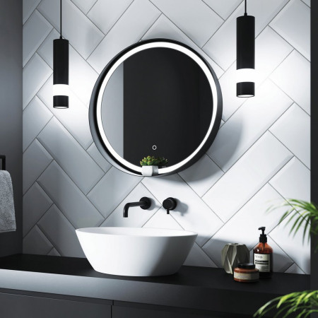 SE82098C0 Sensio Solinas Cool White Pendant Light in Black Lifestyle